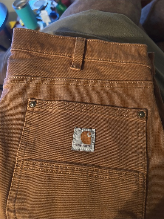Carhartt Denim - Carhartt Brown Relaxed Women’s Jeans with Logo Patch